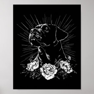 Rottweiler Hund älskare Retro Stil Tattoo_1 Poster