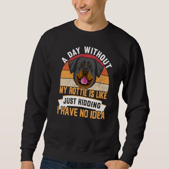 Rottweiler Hund Apparel Rottie Owner Lång Ärmad Tröja (Framsida)