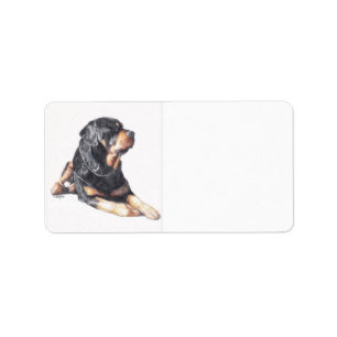 Rottweiler Hund Art-Returetiketter Adressetikett