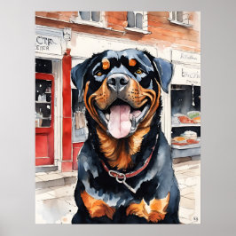 Rottweiler - Hund Art-utskrift Poster