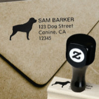 Rottweiler Hund aveln Silhouette Returadress
