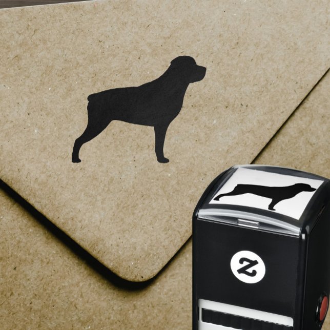 Rottweiler Hund aveln Silhouette Självfärgande Stämpel (Skapare uppladdad)