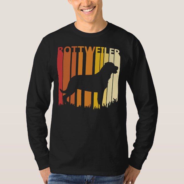Rottweiler Hund aveln Silhouette T Shirt (Framsida)
