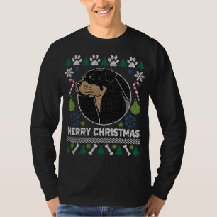 Rottweiler Hund aveln Ugly jul Sweater T Shirt