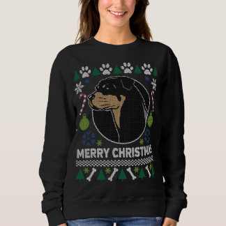 Rottweiler Hund aveln Ugly jul Sweater Tee Shirt