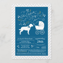 Rottweiler Hund Baby Shower Blue Boy Rottie