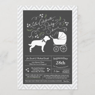 Rottweiler Hund Baby Shower Gender Neutral Rotty Inbjudningar
