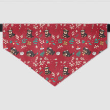 Rottweiler Hund Bandana Jul Söt Kawaii