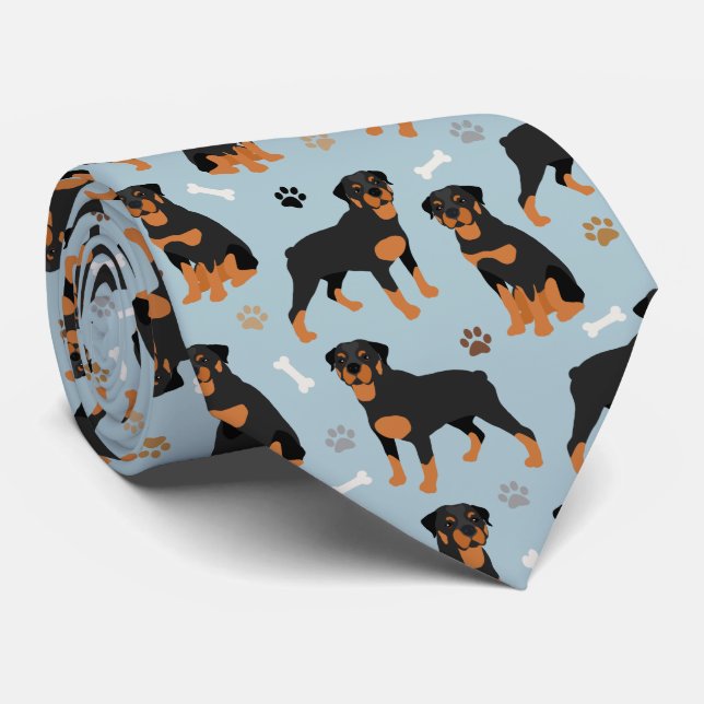 Rottweiler Hund Bones och Tass Slips (Rullad)