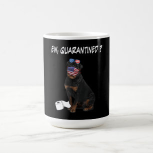 Rottweiler Hund Ew Quarantted Hund Wearing A Ansik Kaffemugg