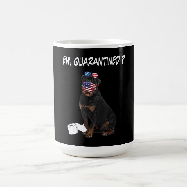 Rottweiler Hund Ew Quarantted Hund Wearing A Ansik Kaffemugg (Center)