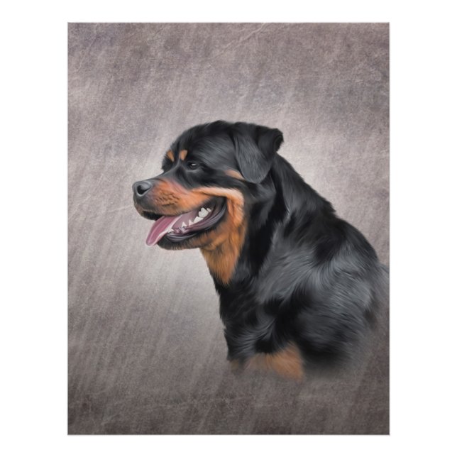 Rottweiler hund fototryck (Framsidan)