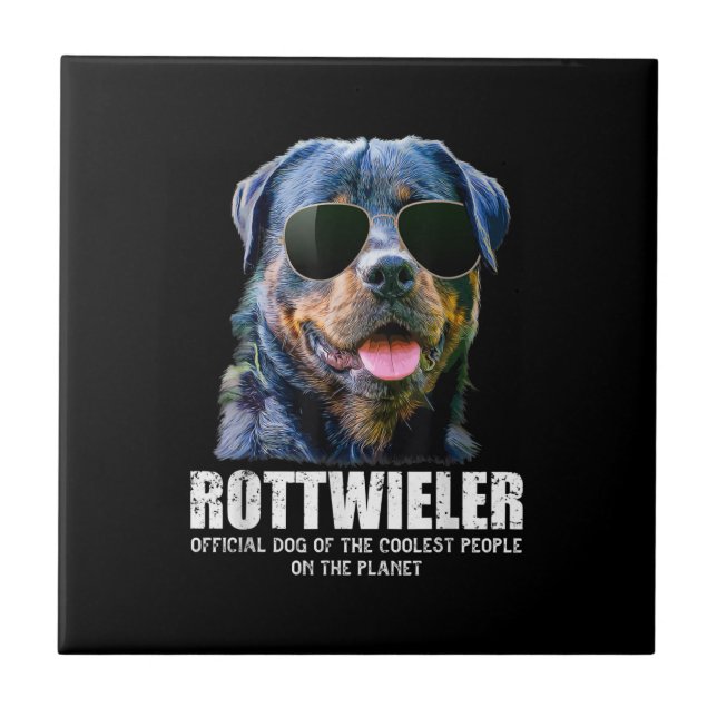 Rottweiler Hund från de kolaste på planeten Kakelplatta (Framsidan)