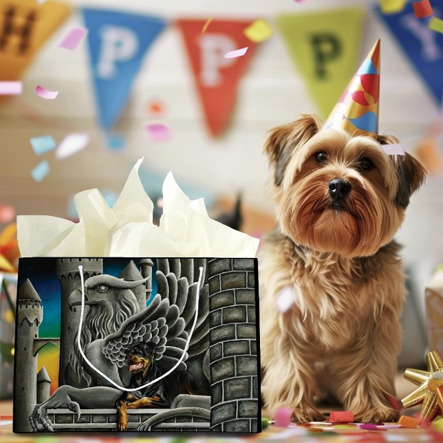 Rottweiler Hund Gargoyle Fantasy (Skapare uppladdad)