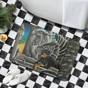 Rottweiler Hund Gargoyle Fantasy Badrumsmatta