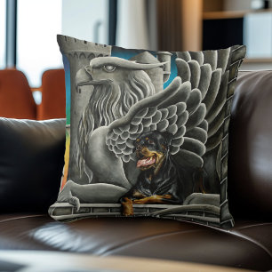 Rottweiler Hund Gargoyle Fantasy Kudde