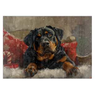 Rottweiler Hund jul Festive