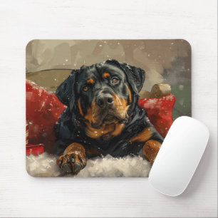 Rottweiler Hund Jul Festlig Musmatta