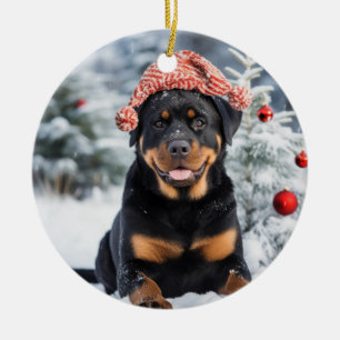 Rottweiler Hund jul Ornament
