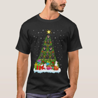 Rottweiler Hund Julgran Höjdpunkter Dekor Xmas L T Shirt