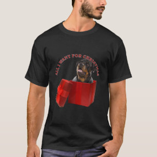 Rottweiler Hund Julgran Santa Julafton Light T Shirt