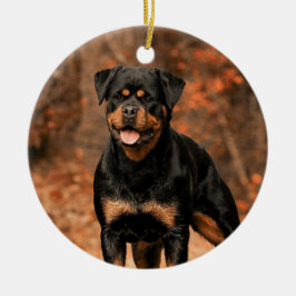 Rottweiler Hund Julgransprydnad Keramik