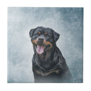 Rottweiler hund kakelplatta