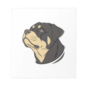 Rottweiler Hund Konst Anteckningsblock