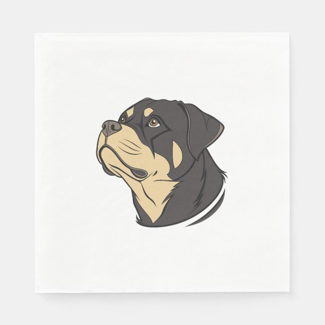 Rottweiler Hund Konst Pappersservett (Framsidan)