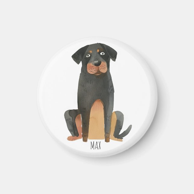 Rottweiler Hund Magnet (Framsidan)