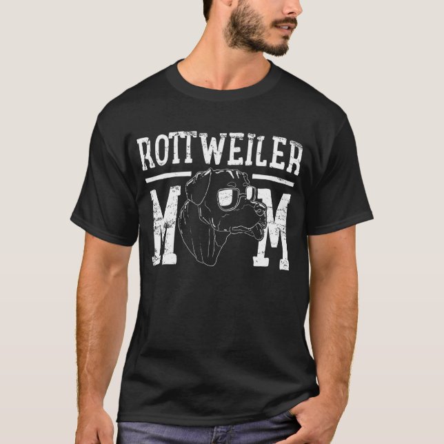 Rottweiler Hund Mamma Mamma T Shirt (Framsida)