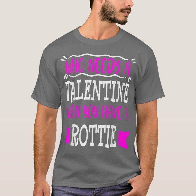 Rottweiler Hund Mamma Singles Valentines day Funny T Shirt (Framsida)