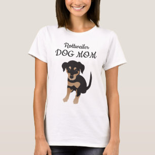 Rottweiler Hund Mamma Valp Illustration T Shirt