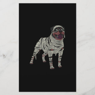 Rottweiler Hund Mummy Halloween Costume Hundälskar Brevpapper
