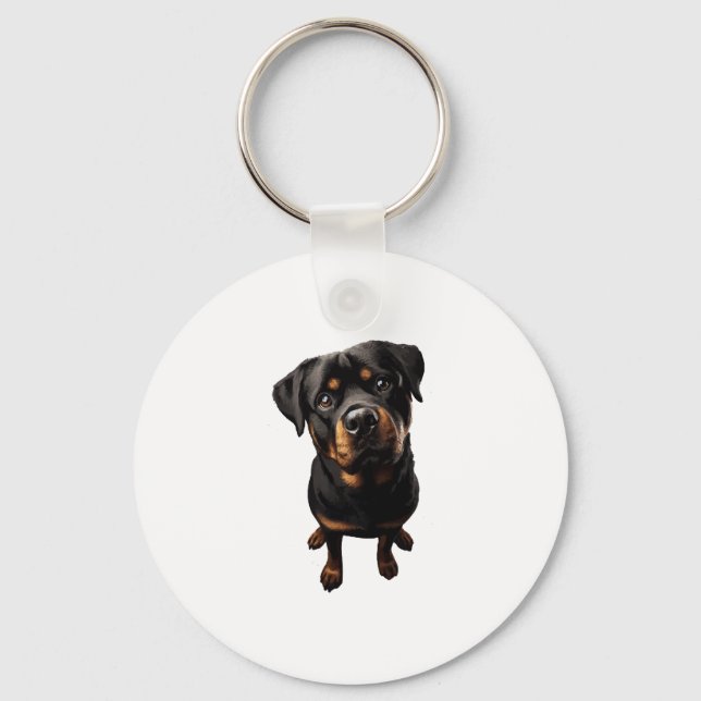 rottweiler hund nyckelring (Framsida)