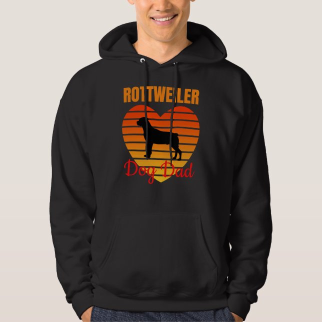 Rottweiler Hund Pappa 19 Hoodie (Framsida)