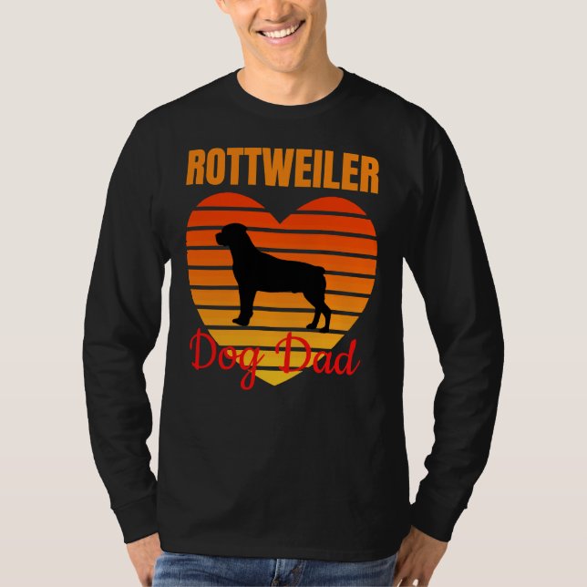 Rottweiler Hund Pappa 19 T Shirt (Framsida)