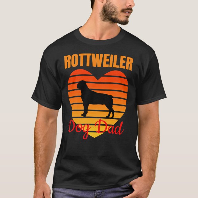 Rottweiler Hund Pappa 19 T Shirt (Framsida)