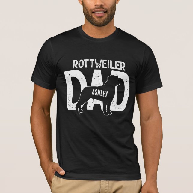 Rottweiler Hund Pappa Puppy Pappa T Shirt (Framsida)