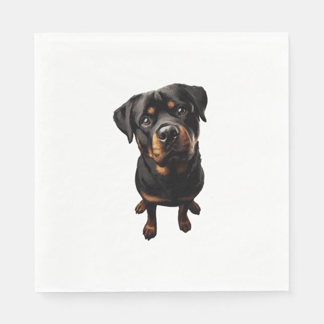 rottweiler hund pappersservett (Framsidan)