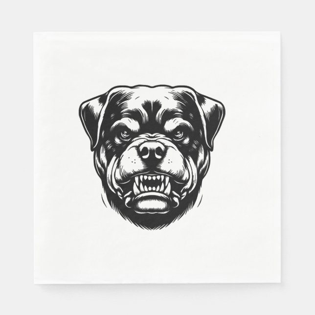 Rottweiler Hund  Pappersservett (Framsidan)