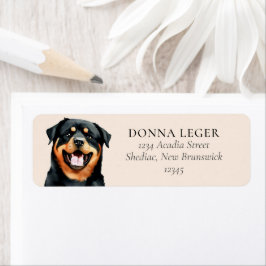 Rottweiler Hund Personlig Adress Returadress Etikett