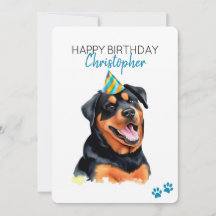 Rottweiler Hund Personlig Grattis på födelsedagen