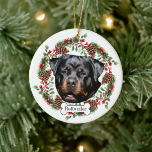 Rottweiler hund Personlig Pet Ornament
