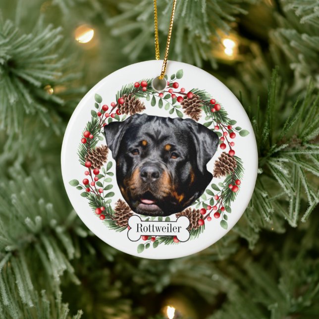 Rottweiler hund Personlig Pet Ornament (Träd)