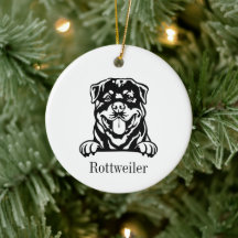 Rottweiler hund Personlig Pet Ornament, Cu C