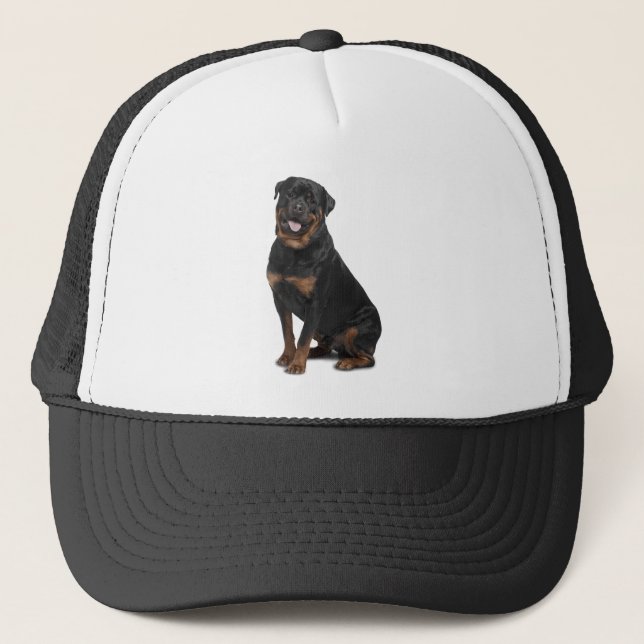 Rottweiler Hund Pet Animal Anpassningsbar Truckerk Keps (Framsida)