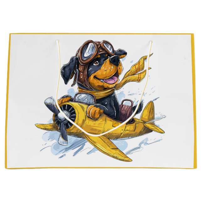 Rottweiler Hund Pilot Flygplan (Framsidan)