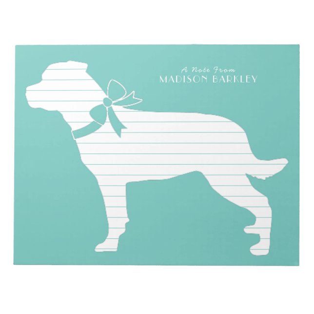 Rottweiler Hund Puppy Rottie Anteckningsblock (Framsida)