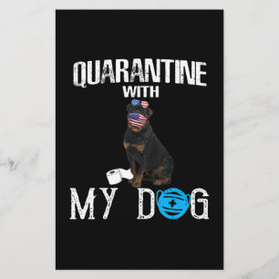 Rottweiler Hund Quarantine med mina Hund underbara Brevpapper